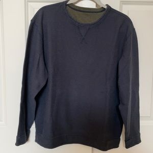 Carbon2Cobalt reversible blue & green sweatshirt